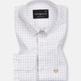 Quens Brown Check Textured Shirt - John Ellies