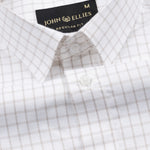 Quens Brown Check Textured Shirt - John Ellies