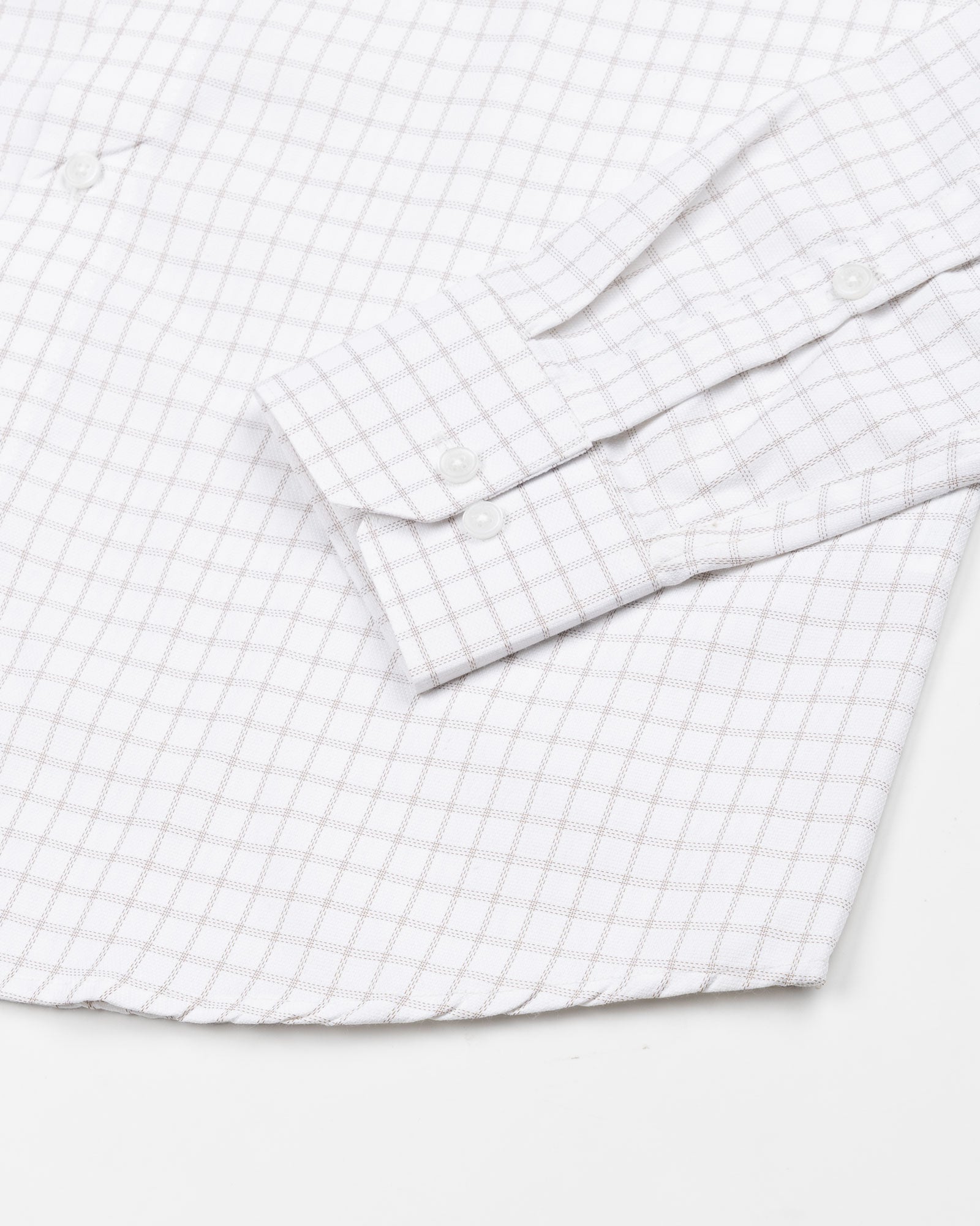 Quens Brown Check Textured Shirt - John Ellies