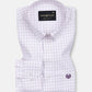 Quens Purple Check Textured Shirt - John Ellies