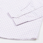 Quens Purple Check Textured Shirt - John Ellies