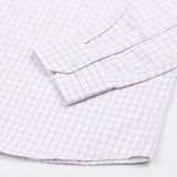 Quens Purple Check Textured Shirt - John Ellies
