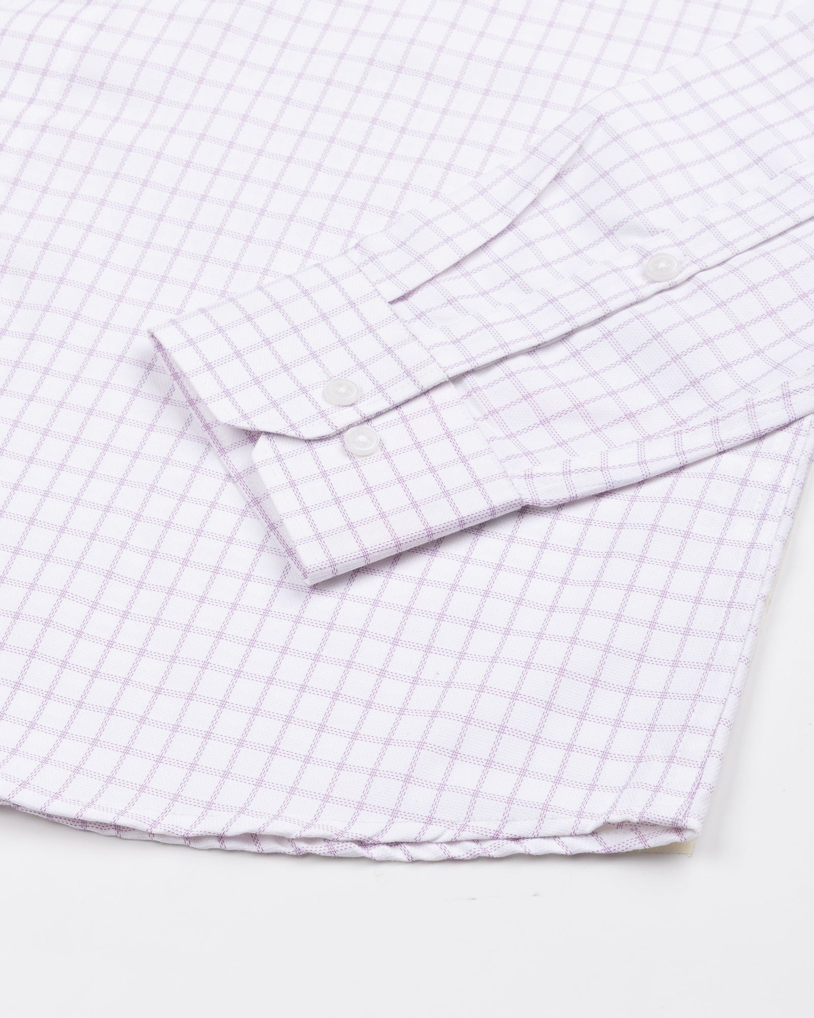 Quens Purple Check Textured Shirt - John Ellies