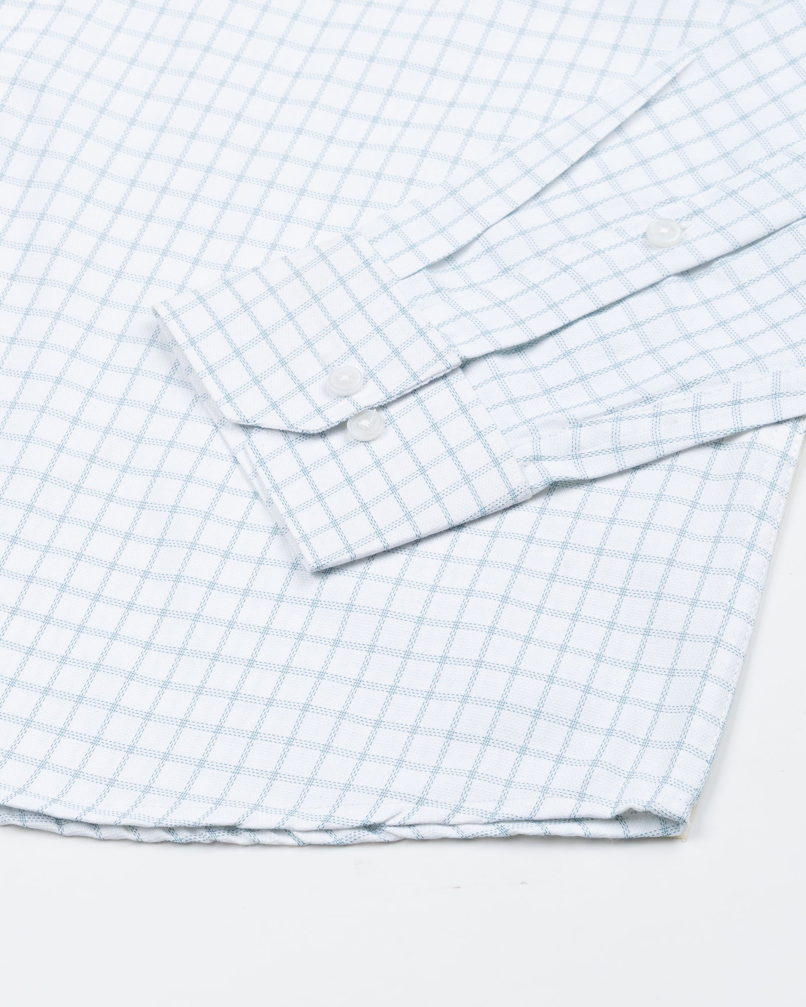 Quens Green Check Textured Shirt - John Ellies