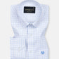 Quens Blue Check Textured Shirt - John Ellies