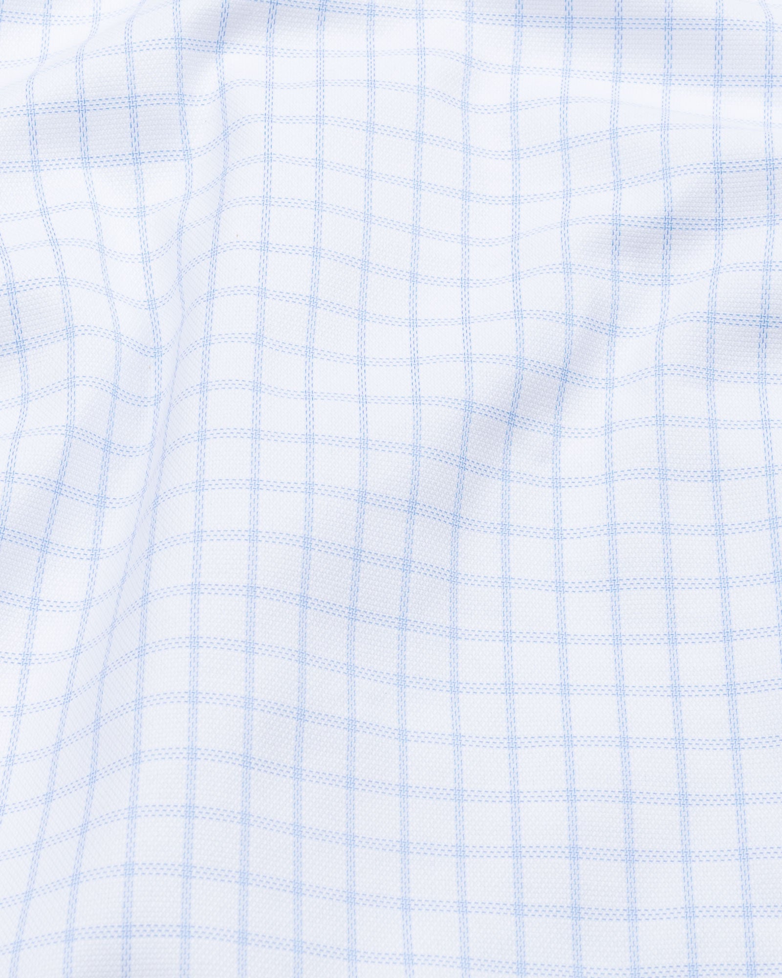Quens Blue Check Textured Shirt - John Ellies