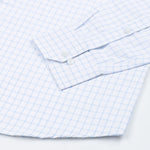 Quens Blue Check Textured Shirt - John Ellies