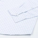 Quens Blue Check Textured Shirt - John Ellies