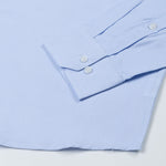 Mezock Blue Plain Textured Cotton Shirt - John Ellies