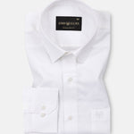 Mezock White Plain Textured Cotton Shirt - John Ellies
