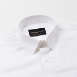 Mezock White Plain Textured Cotton Shirt - John Ellies