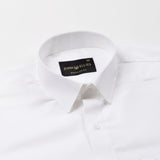 Mezock White Plain Textured Cotton Shirt - John Ellies