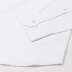 Mezock White Plain Textured Cotton Shirt - John Ellies