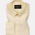 Mezock Yellow Plain Textured Cotton Shirt - John Ellies