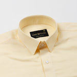Mezock Yellow Plain Textured Cotton Shirt - John Ellies