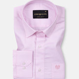 Mezock Pink Plain Textured Cotton Shirt - John Ellies