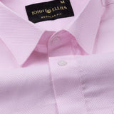 Mezock Pink Plain Textured Cotton Shirt - John Ellies