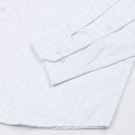 Juster Cyan Check Textured Cotton Shirt - John Ellies