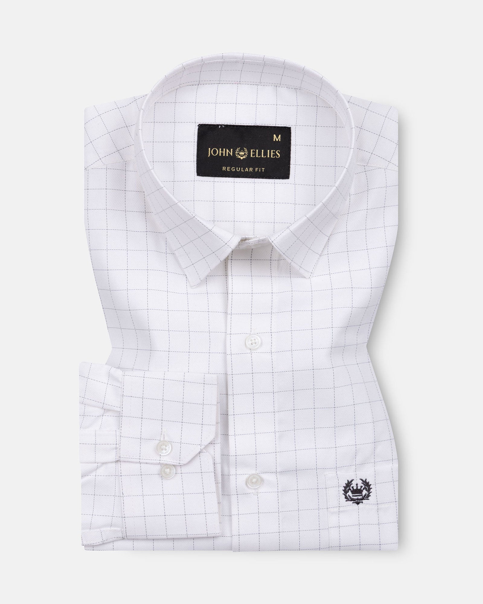 Juster Black Check Textured Cotton Shirt - John Ellies
