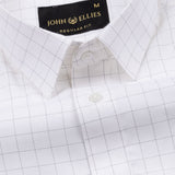 Juster Black Check Textured Cotton Shirt - John Ellies