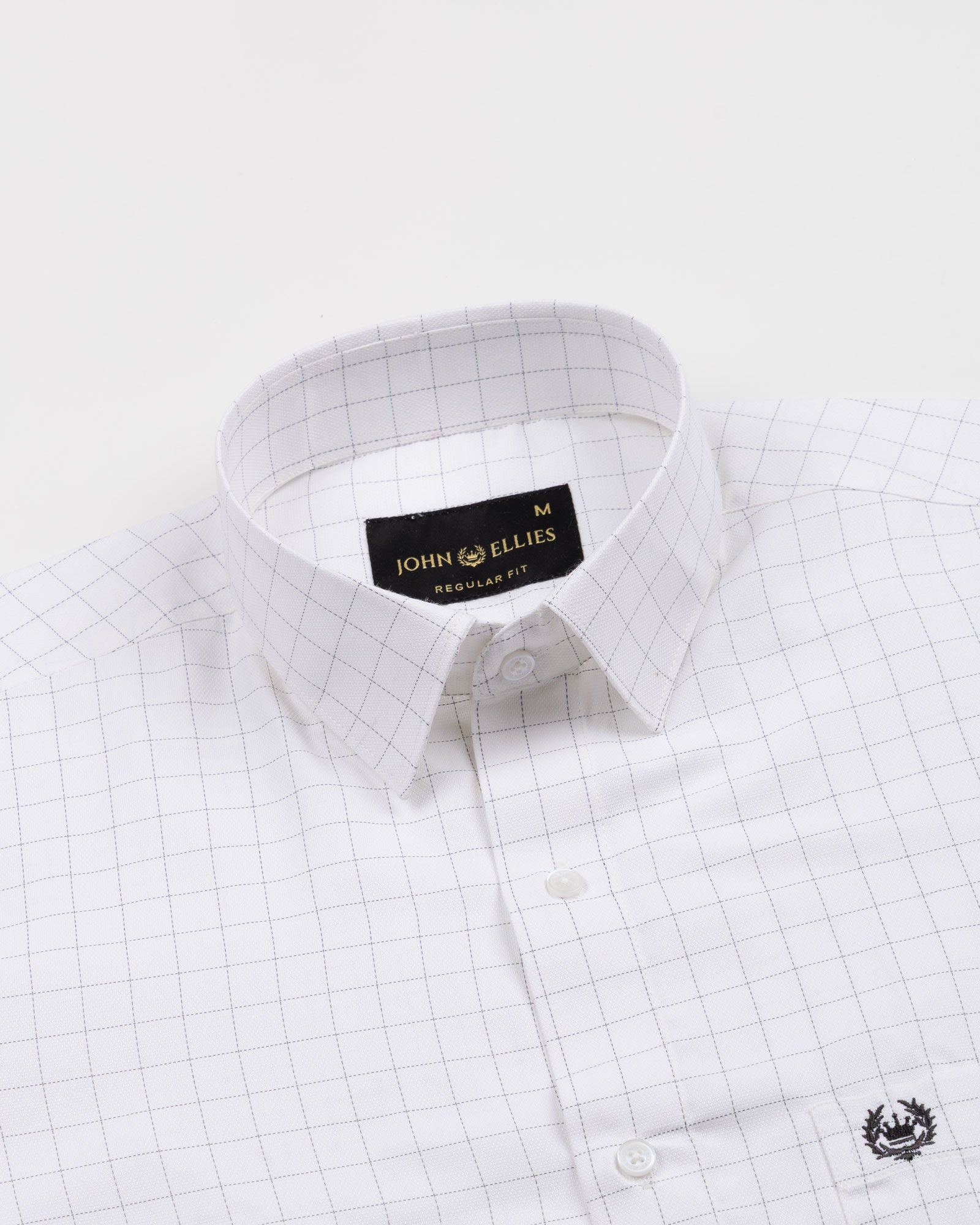 Juster Black Check Textured Cotton Shirt - John Ellies