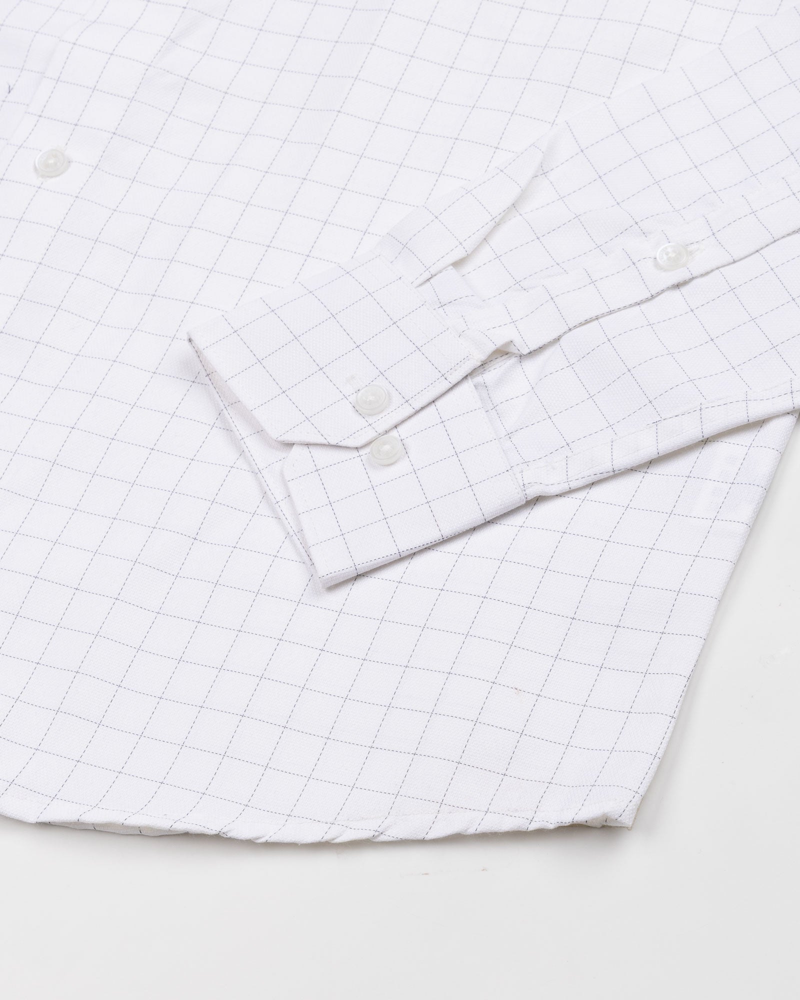 Juster Black Check Textured Cotton Shirt - John Ellies