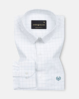 Juster Olive Check Textured Cotton Shirt