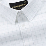 Juster Olive Check Textured Cotton Shirt - John Ellies