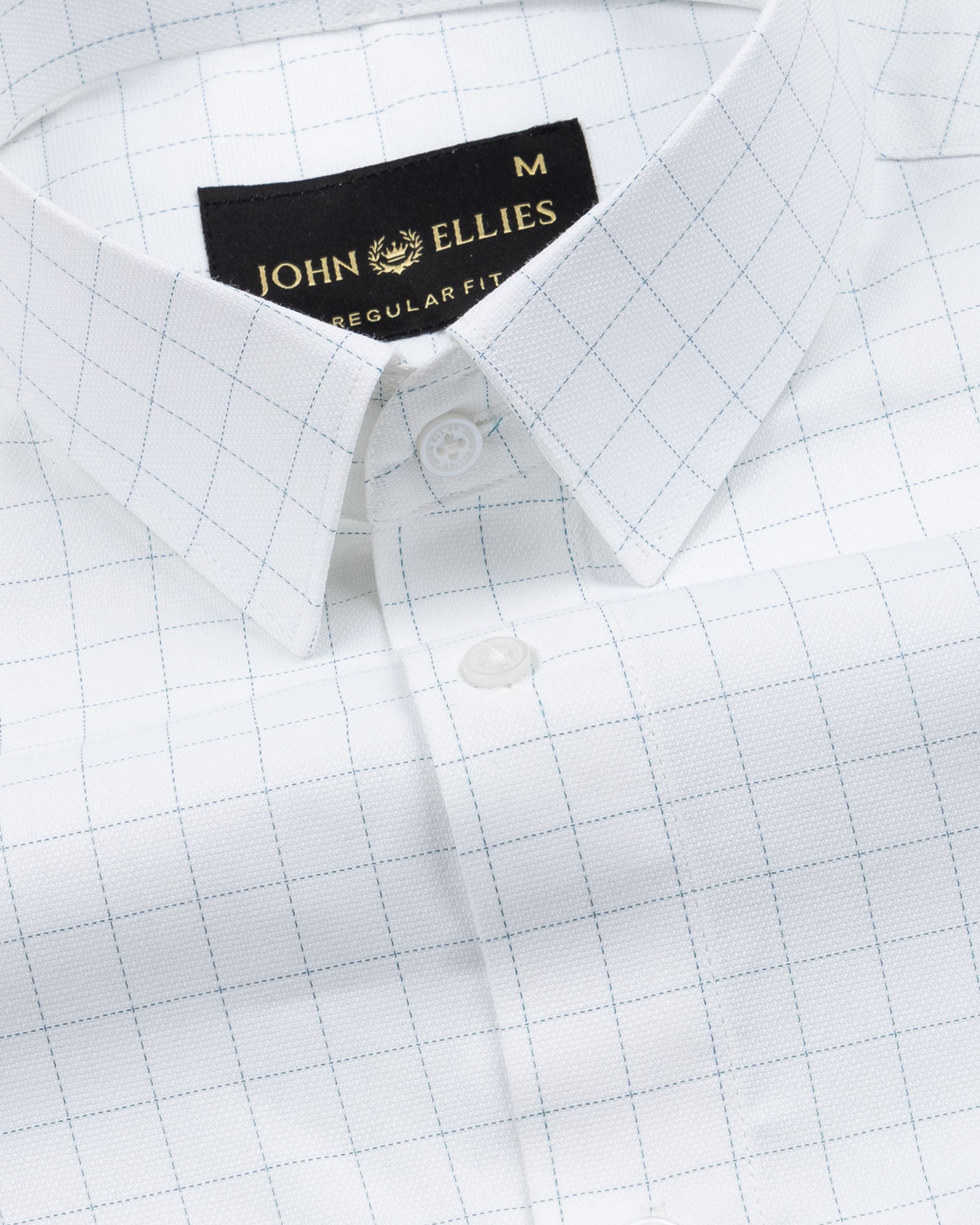 Juster Olive Check Textured Cotton Shirt - John Ellies