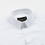 Juster Olive Check Textured Cotton Shirt - John Ellies
