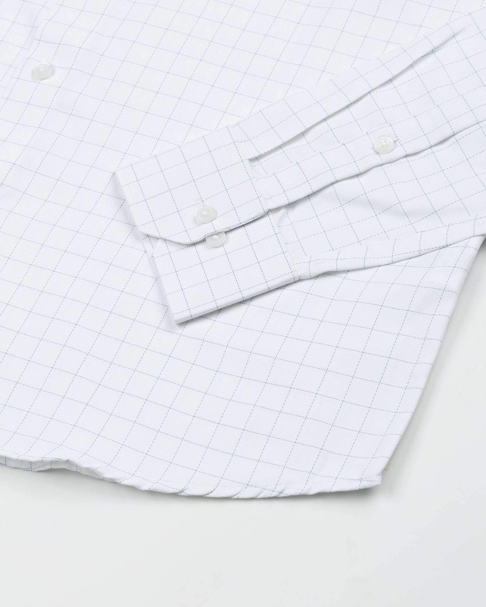 Juster Olive Check Textured Cotton Shirt - John Ellies