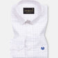 Juster Navy Blue Check Textured Cotton Shirt - John Ellies