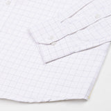 Juster Navy Blue Check Textured Cotton Shirt - John Ellies