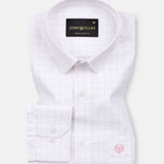 Juster Pink Check Textured Cotton Shirt - John Ellies