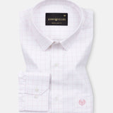 Juster Pink Check Textured Cotton Shirt - John Ellies