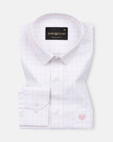 Juster Pink Check Textured Cotton Shirt