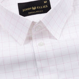 Juster Pink Check Textured Cotton Shirt - John Ellies