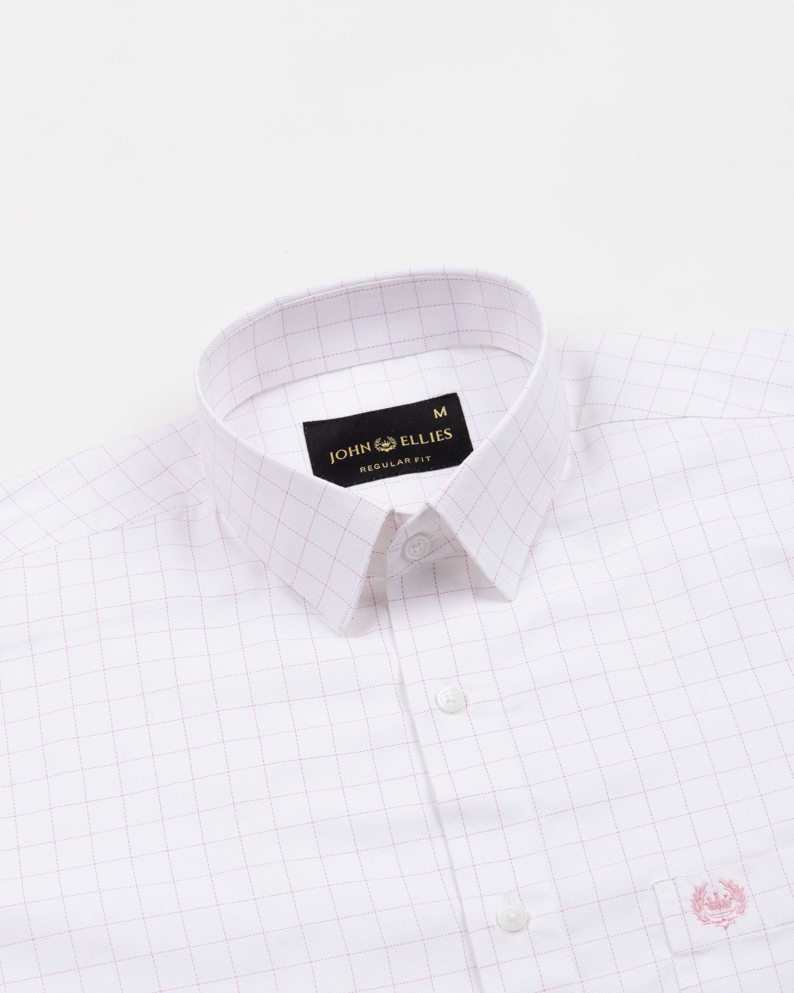Juster Pink Check Textured Cotton Shirt - John Ellies