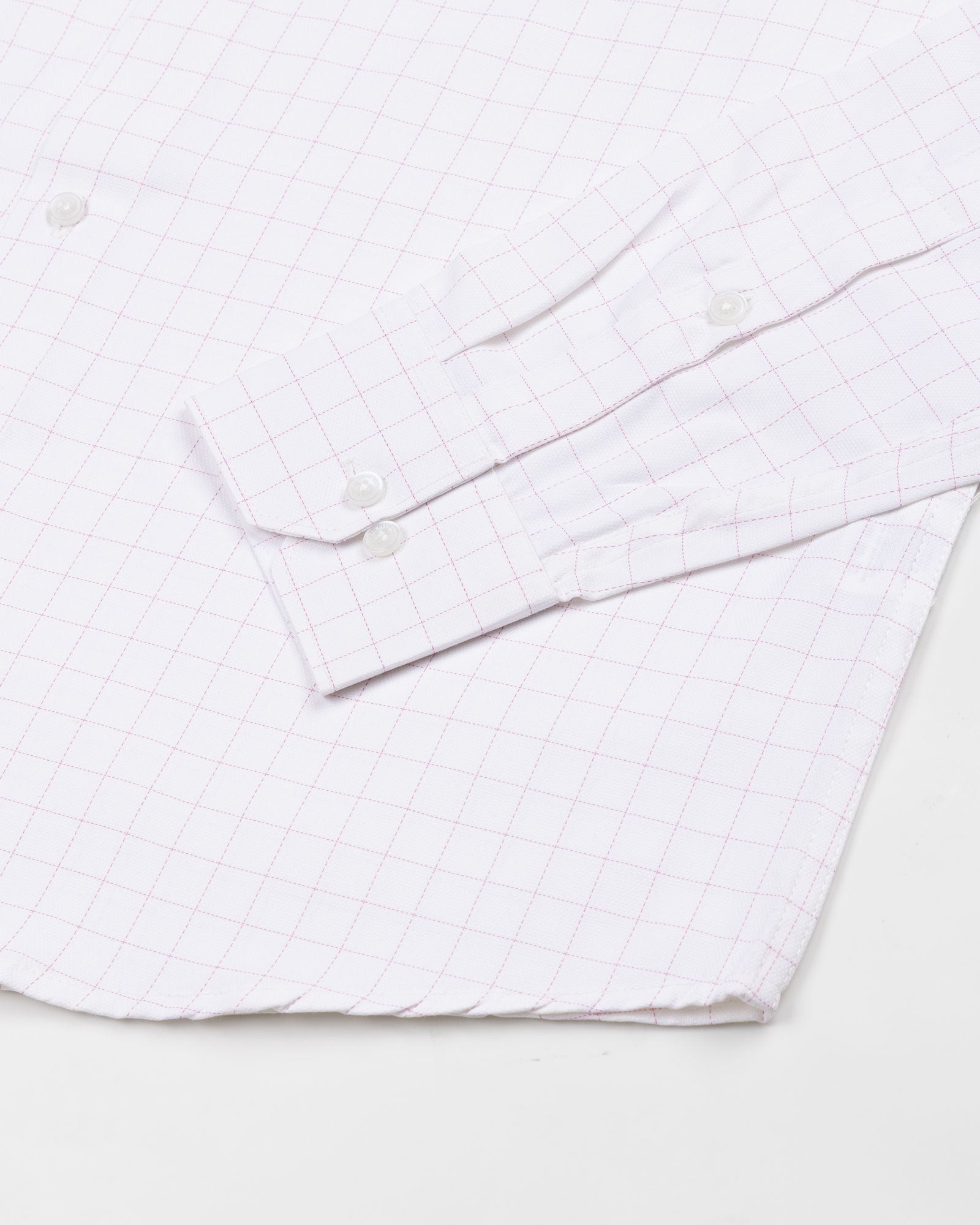 Juster Pink Check Textured Cotton Shirt - John Ellies