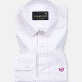 Juster Purple Check Textured Cotton Shirt - John Ellies