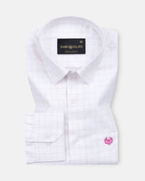 Juster Purple Check Textured Cotton Shirt