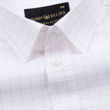 Juster Purple Check Textured Cotton Shirt - John Ellies