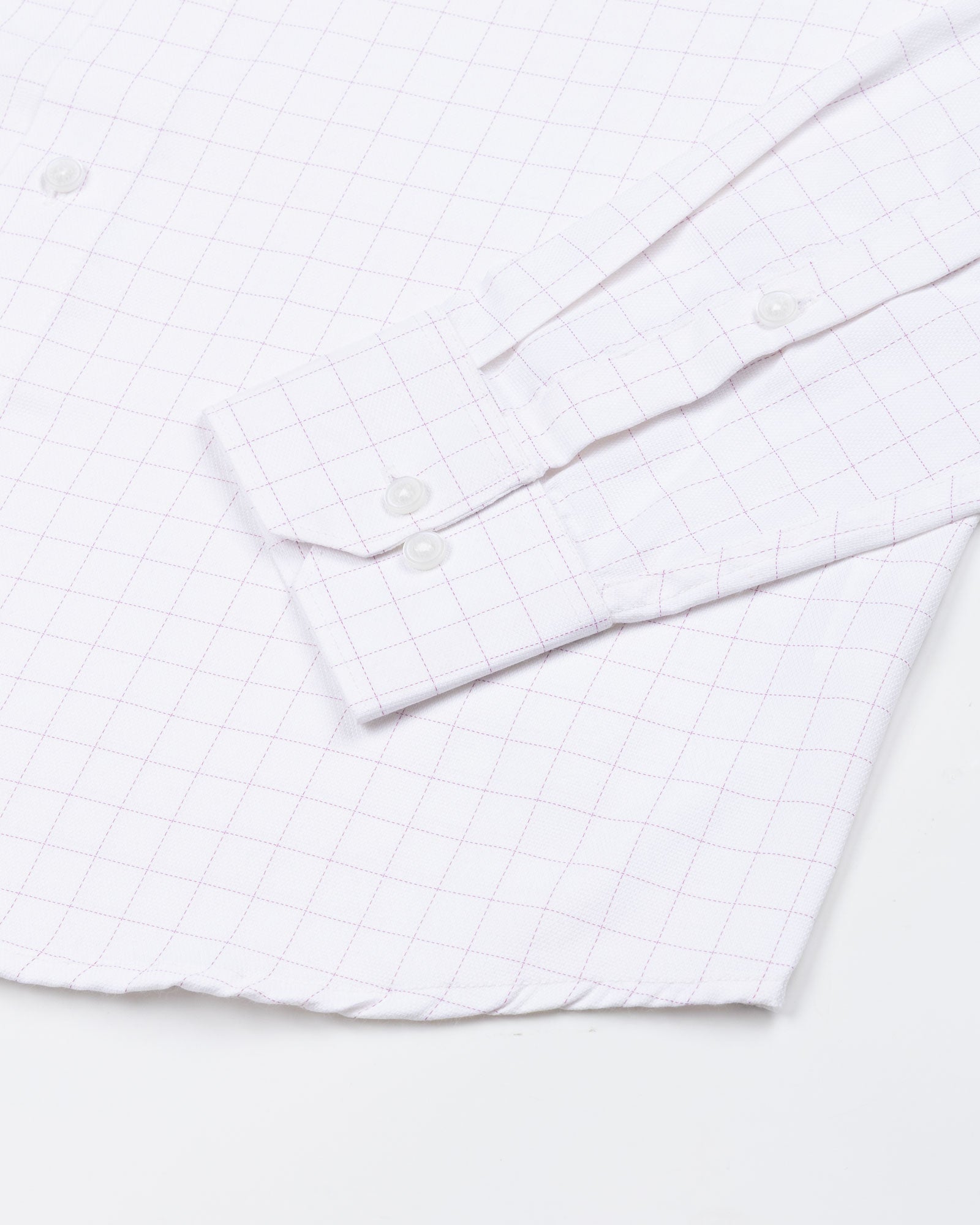 Juster Purple Check Textured Cotton Shirt - John Ellies