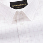 Juster Lavender Check Textured Cotton Shirt - John Ellies
