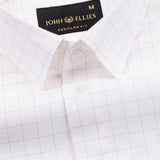Juster Lavender Check Textured Cotton Shirt - John Ellies