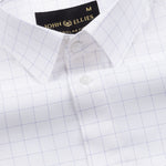 Juster Blue Check Textured Cotton Shirt - John Ellies