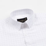 Juster Blue Check Textured Cotton Shirt - John Ellies