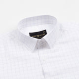 Juster Blue Check Textured Cotton Shirt - John Ellies