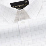 Juster Brown Check Textured Cotton Shirt - John Ellies