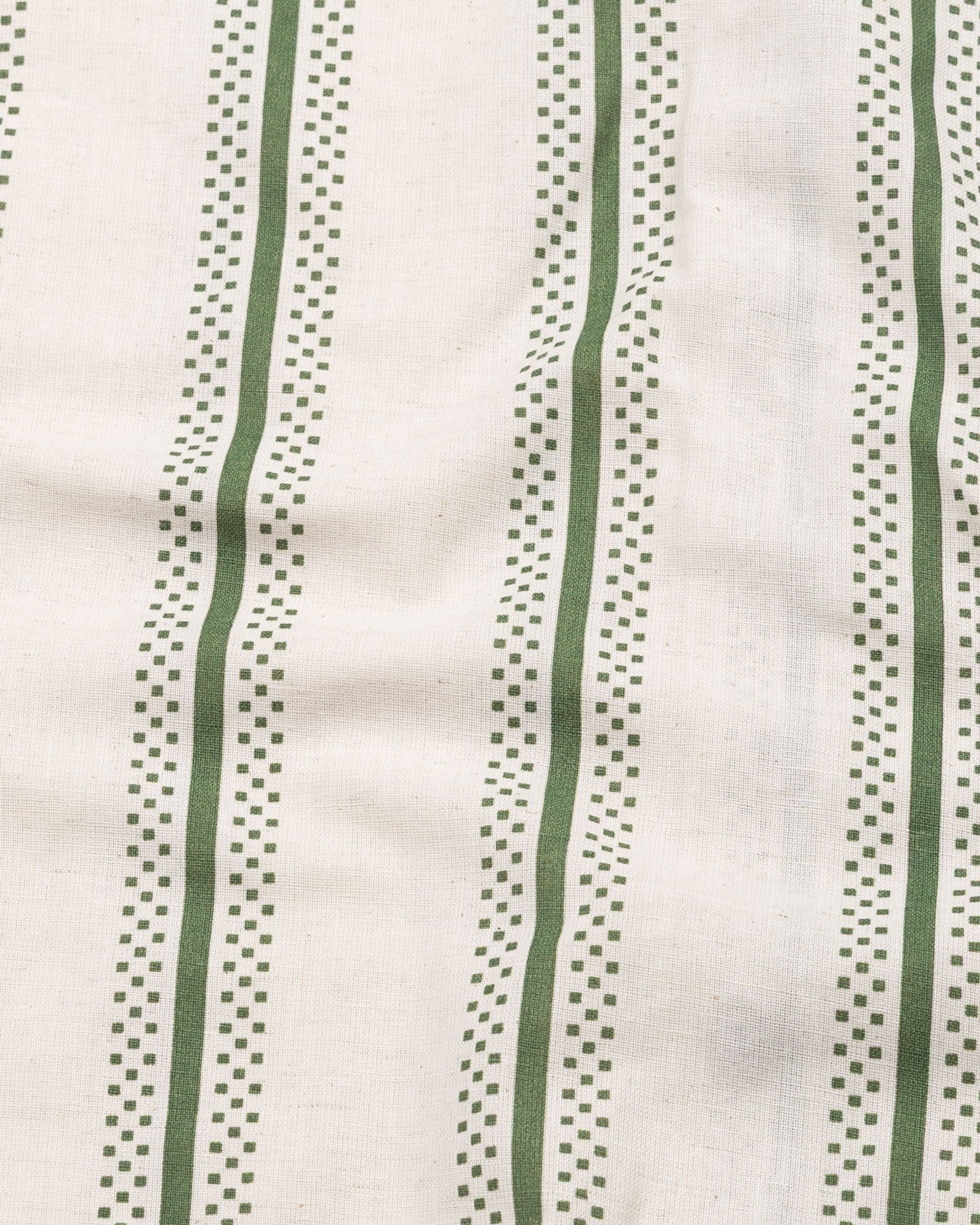 Trixan Green Printed Strips Linen Shirt - John Ellies